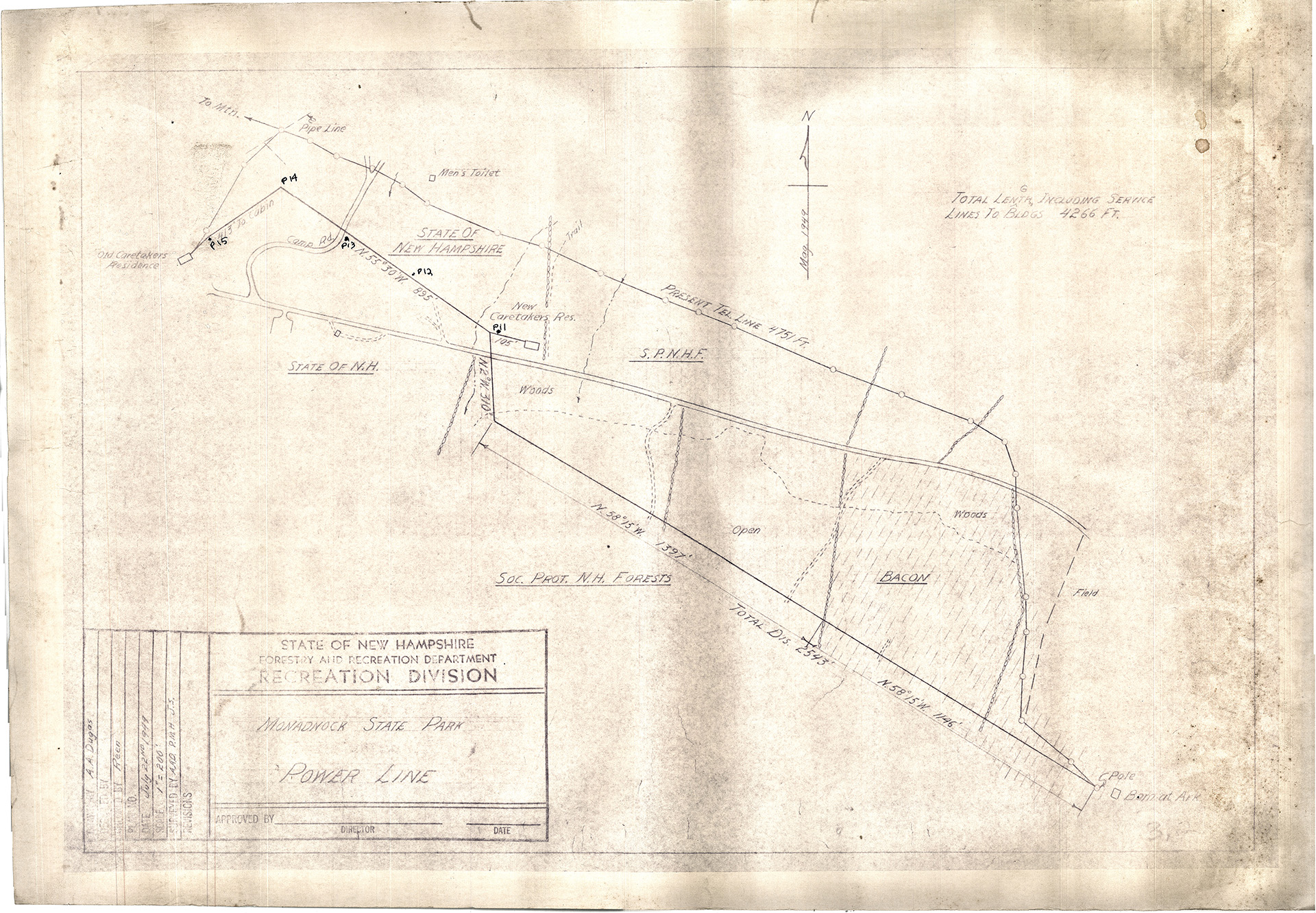 Map image: Powerlines 1949