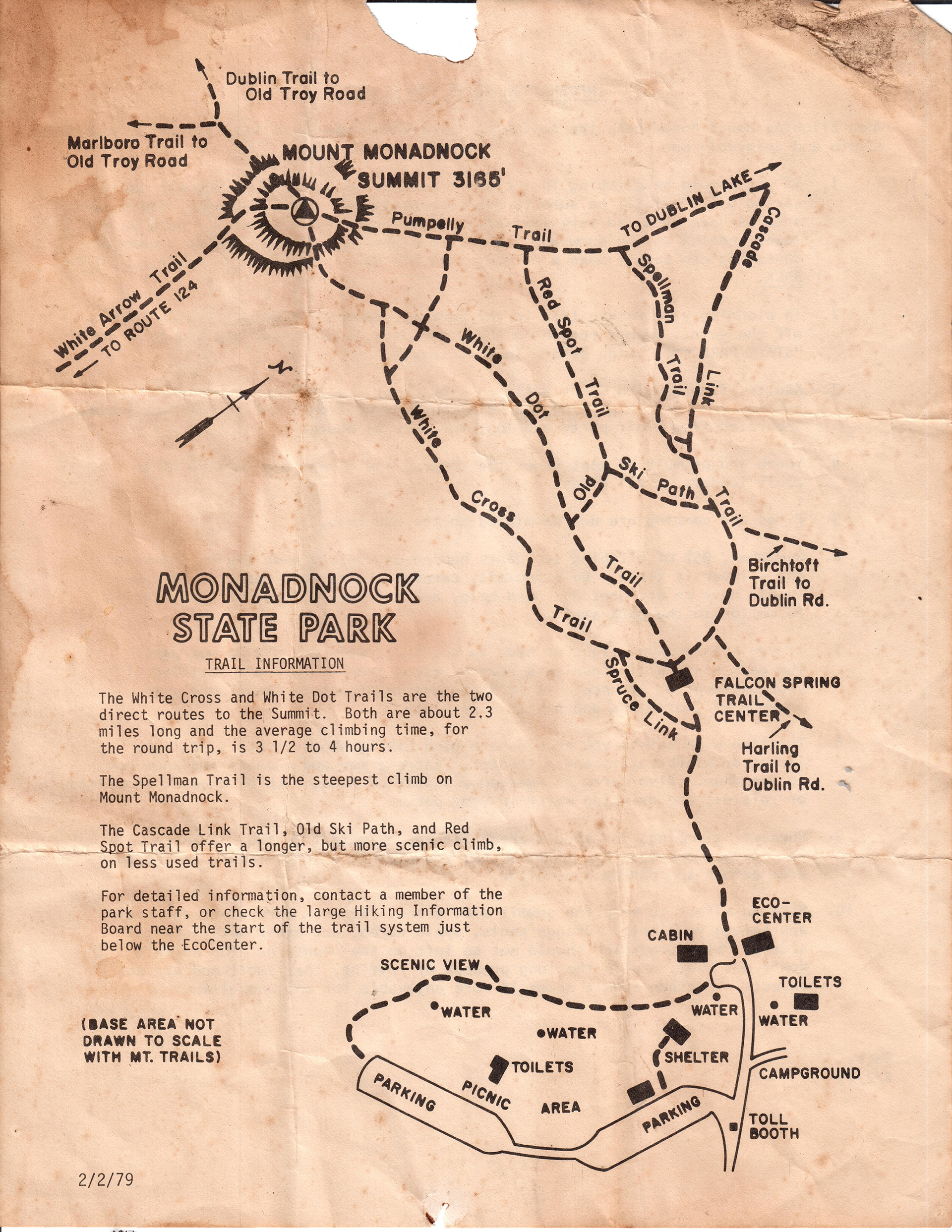 Map image: 1979 State Park Map