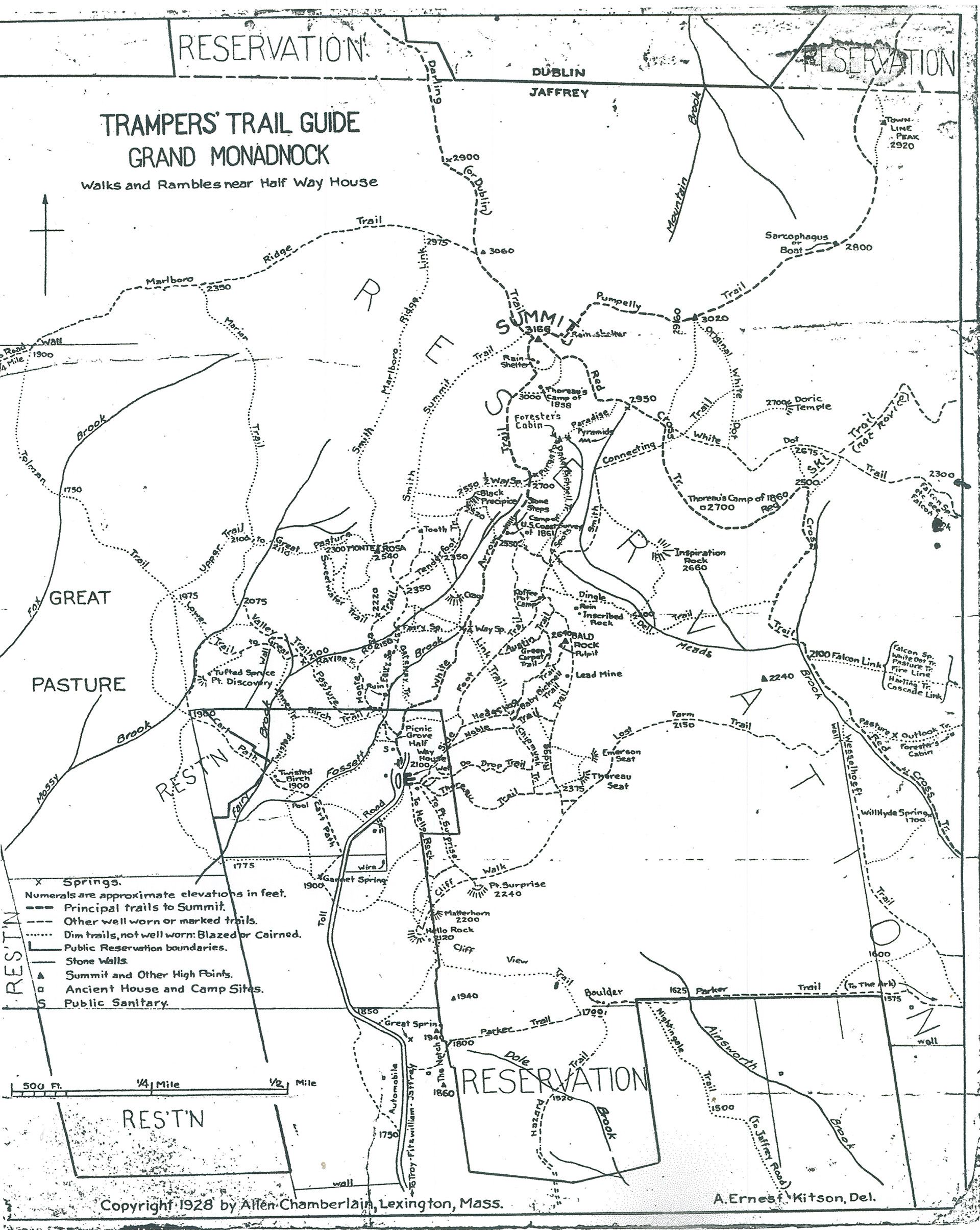 Map image: Trampers Trail Guide